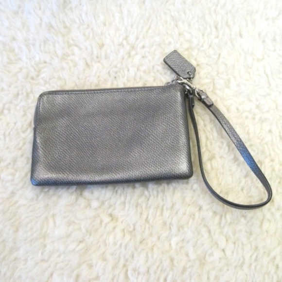 Coach Metallic Small Corner Zip Wristlet - Picture 2 of 5